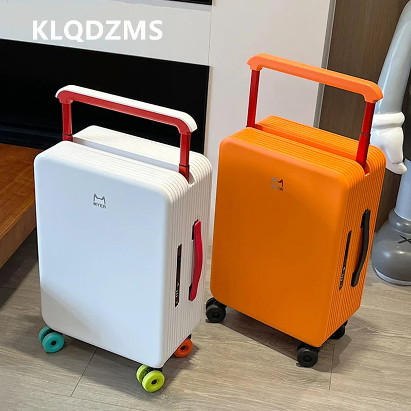 KLQDZMS 20"24Inch PC Suitcase Large-capacity Boarding Box Women's Trolley Case Men's Password Box with Wheels Rolling Luggage