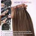 #4 Brown Straight Crochet Human Hair 26 Inch 100% Unprocessed Brazilian Virgin Hair Feather Crochet Human Hair 4 Pack 240G Chocolate Straight Human Crochet Hair Extensions