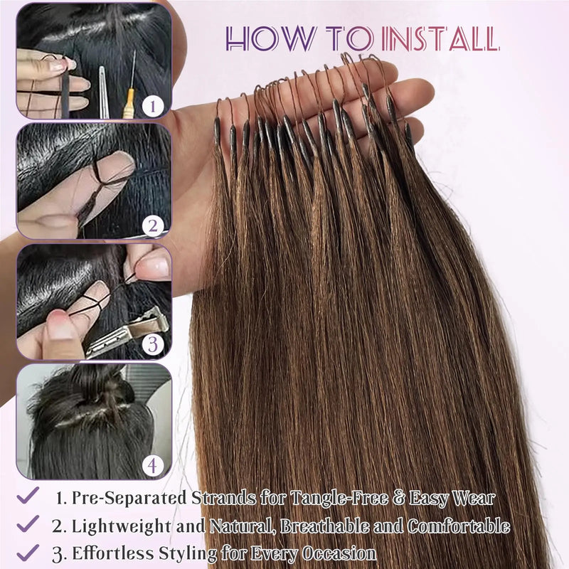 #4 Brown Straight Crochet Human Hair 26 Inch 100% Unprocessed Brazilian Virgin Hair Feather Crochet Human Hair 4 Pack 240G Chocolate Straight Human Crochet Hair Extensions