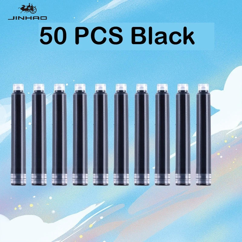 500/12 PCS JINHAO 12 Colors 3.4mm Non carbon Fountain Pen Ink Universal Sac Cartridges Refills School Office Supplies Stationery