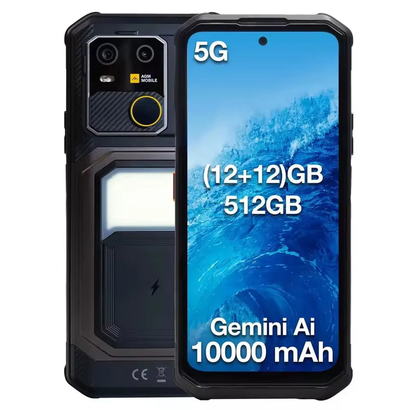 AGM G3 5G Rugged Phone Up to 24GB (12+12) RAM 512GB 10000mAh Battery Built-in Camping Light 6.72" 120Hz Display IP68  Smartphone