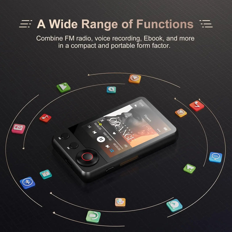MECHEN 64GB/128GB MP3 Player with Bluetooth 5.3, 2.4’ Portable Full Touchscreen Music Player with Speakers