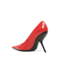 SLSHLYJ Fashion Show Silvery 9cm High Heel Spring Autumn New Irregular Heels Black Red Pointed Sexy Women's Single Shoes Size 43