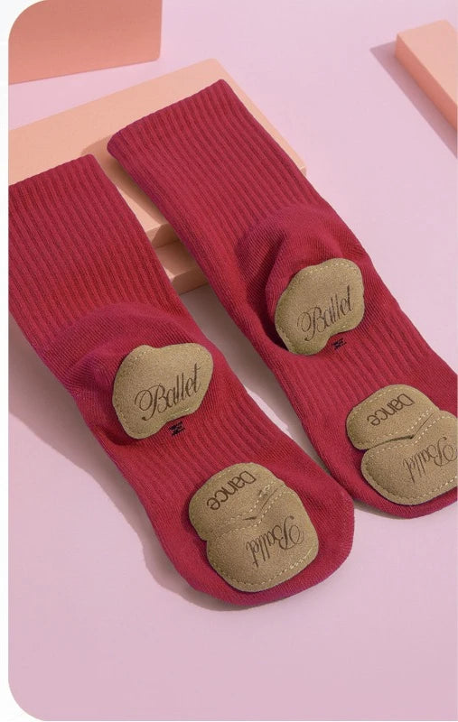 Blue Silicone Anti Slip Cotton Grip Socks Unisex Adult Kids Ballet Contemporary Chinese Dance Yoga Barre Floor Practice Socks