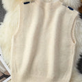 Korean - style Collegiate Layered Gingham V - Neck Knitted - View 2 | SAMAG