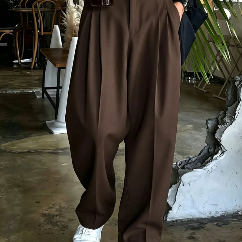 Male Pants Stretch Solid Black Smart Casual Men's Trousers Office Quick Dry Suit Pants New Spring Autumn Korean Straight Pants