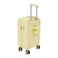 20" Travel Luggage Suitcase Yellow Carry on Luggage, Suitcase with Cup Holder Top Handle Top Handle USB Port for Short-distance Domestic and International Tourism, Business Trips, Vacations