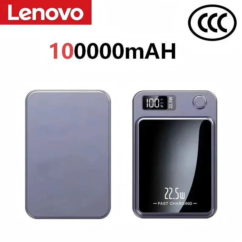 Lenovo Wireless Magnetic Power Bank 500000mAh 22.5w Super Fast Charging Portable External Battery Powerbank For iphone Huawei