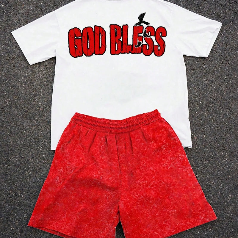 Summer New Men's Suit - Street Casual Fashion Comfortable Soft Breathable Lightweight 3D Letter Pattern - View 2 | SAMAG