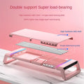 Hot Computer Monitor Stand with USB Pink Laptop Table with Drawer Multifunctional Tablet Stand for Girls Height Adjustable