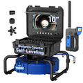 Sewer Pipe Inspection Camera With Keyboard Meter Counter,10" IPS Screen 7mm 512hz Self-Leveling AHD1080P Sewer Drain Borescope