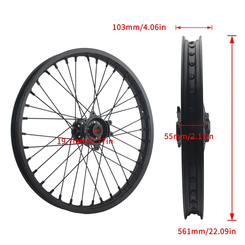 For Surron Ultra Bee Rear And Front Wheel Set 21×1.6 And 18×2.15 Aluminum Motocross Accessories Electric Bike Enduro