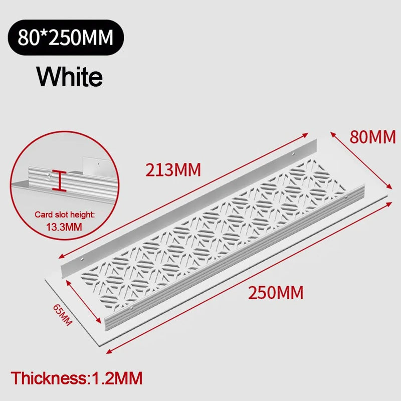 Aluminum Alloy Vents Cover Rectangle Louver Ventilator Grille Cover Breathable Mesh 50/80mm Wide Air Vent Decor