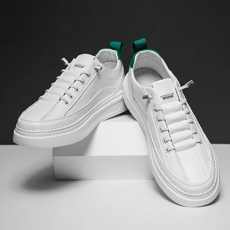 Hot Sale Men's Leather Casual Shoes Soft Sole Lace-up Oxford Shoes Handmade Male Tenis Masculino New Design Skateboard Footwear