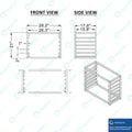 AmGood Wall Mounted Sheet/Bun Pan Rack - 28" x 18" x 21". Fits 6 Full - Size Sheet NSF - View 4 | SAMAG