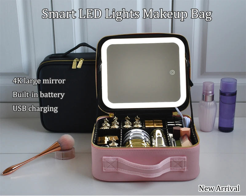 New Upgrade Large Capacity Cosmetic Bag Hot-selling Professinal Women Travel Makeup Case