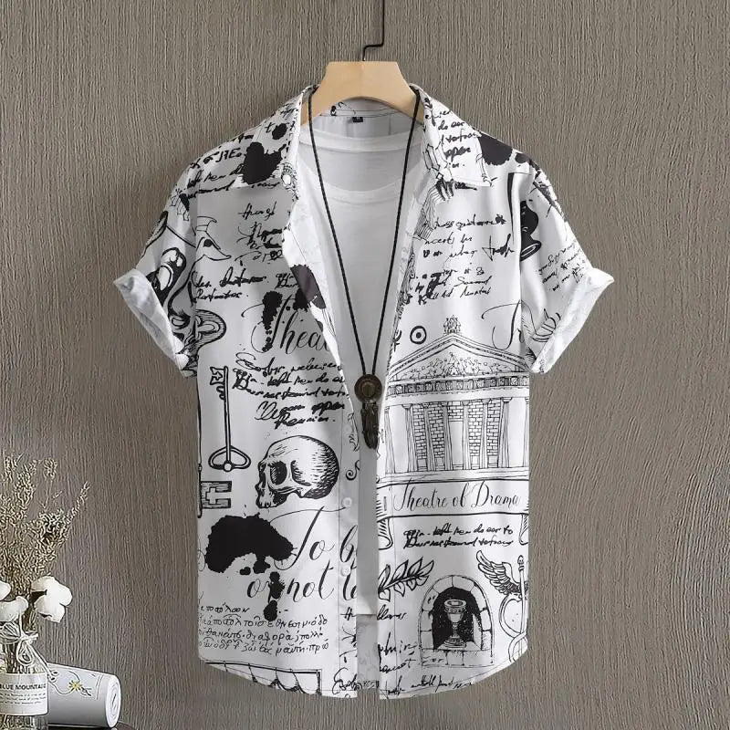 Summer Men's Social Casual Hawaiian Floral Short Sleeve | SAMAG