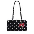 Slouchy Tote Bags Polka Dot Nylon Bowler Bag For Women Hobo Bags Large Shoulder Bag For Travel Work College Nylon Bowler Bag For Women Slouchy Lightweight Crescent Bag With Zipper Travel Tote Bag For Women Sandproof Swim Pool