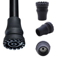Rubber Pad Cap Non-Slip Walking Stick Crutch Cane Bottom Pads Cover Protector Climbing Hiking Trekking Pole Tip Black 16/19/22mm