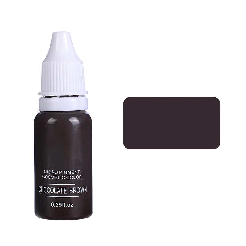 15ml Permanent Makeup Ink Color Natural Eyebrow Lips Dye Tattoo Ink Microblading Pigments For Body Beauty Tattoo Art Supplies