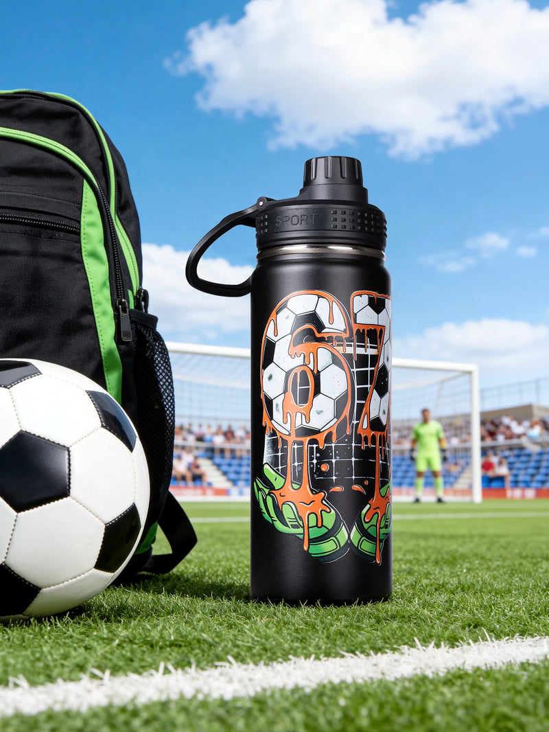 18oz Football Thermos Water Bottle Stainless Steel - Visuel 5 | SAMAG