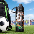 18oz Football Thermos Water Bottle Stainless Steel Insulated Cup Keeps Cold and Heat Thermal Mug Travel Vacuum Flasks