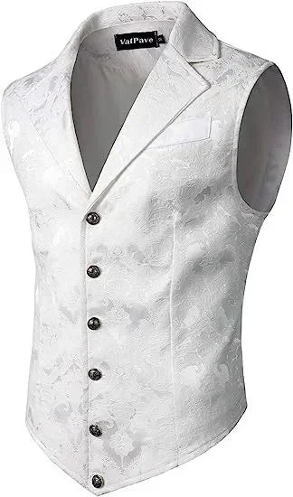 2026 Men's Fashion Jacket  Suit Vest Steampunk Gothic Waistcoat Men's Casual Vest Stage Performance Costume Evening Party Vests