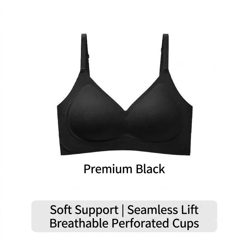 Women Seamless Wireless Bra Push Up Cooling Breathable Lift Anti-Sagging Comfort Bralette for Small Chest
