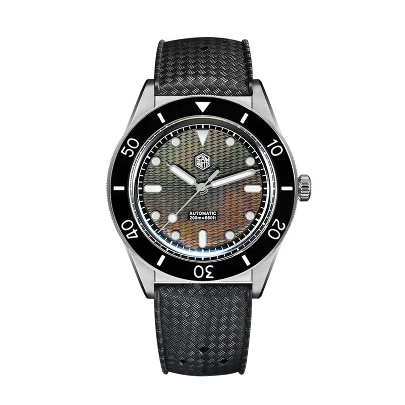 San Martin Official 39mm Guilloche MOP Dial Miyota 90S5 Sport Watch Automatic Mechanical Sapphire Bezel - Visuel 10 | SAMAG