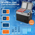 53QT Dual Zone Car Refrigerator Freezer, Compressor Cooler with App
