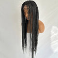 Braided Synthetic Hair Full Lace Wig 30 Inch Long Braided Wigs for Women High-Quality Braids in Black for Stylish Looks
