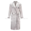 Spring Autumn Male Robe 3PCS Sleepwear Set Ice Silk Kimono Bathrobe Gown Loungewear Loose Casual Satin Homewear Nightwear 3XL