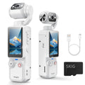 SKIG 1080P Sports Action Camera, Equipped With a 1.9-inch CMOS Sensor, Supports USB Charging, 180° Rotating Motion Camera