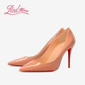 Women Heels Naked Color Women's Elegant High Heel Luxury Black Shoes Woman 2026 Red Shiny Bottoms Pointed Toe Party Ladies Women