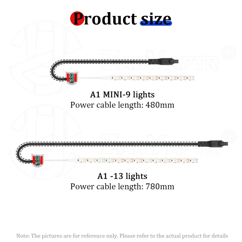 For A2L/A1/A1 Mini LED Light New upgrade Induction control 6500K High Brightness Lighting Heat-Resistant Durability 3D printer