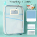 A4 Zipper File Bag Nylon Documents Storage Three Layers Thick Mesh Fabric Transparent Pouch for Books Office Students Supplies