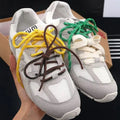 Length 100cm DIY Freedly Round Leather Colorful MIU Shoelaces Canvas Casual  Boots Shoe Laces Rope Shoestrings
