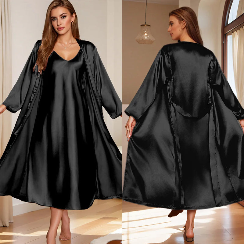 Women's Pajama Loose Robe Suspender Nightdress Bathrobes | SAMAG