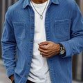 The New Spring and Autumn Corduroy Shirt, a Casual Men's | SAMAG
