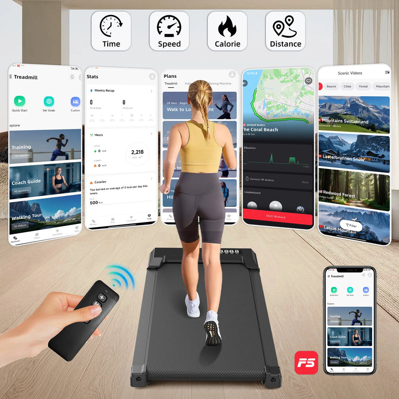 Electric Walking Pad Under Desk Foldable Treadmill LED - View 2 | SAMAG