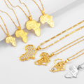 Anniyo Africa Map Pendant Necklace Women Men Silver Color/Gold Color Ethiopian Jewelry Wholesale African Hiphop Item @132106