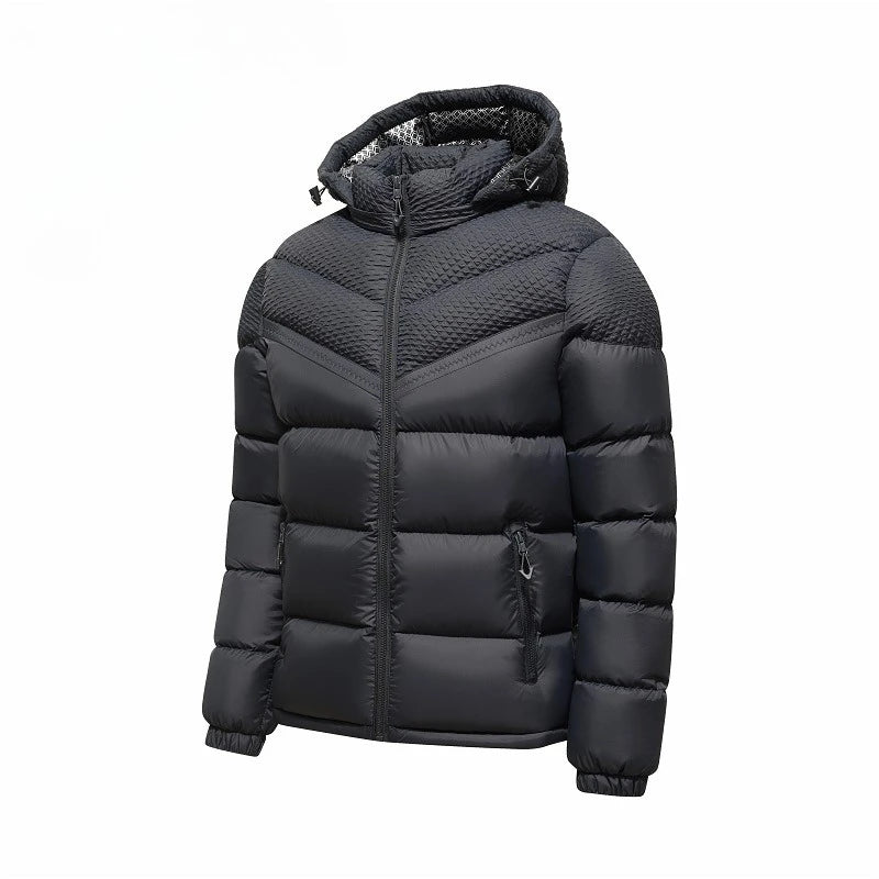 Winter Graphene Self-heating Puffer Jackets Men Thick Windproof Hooded Padded Jacket High Quality Ultralight Down Parka Coat Man