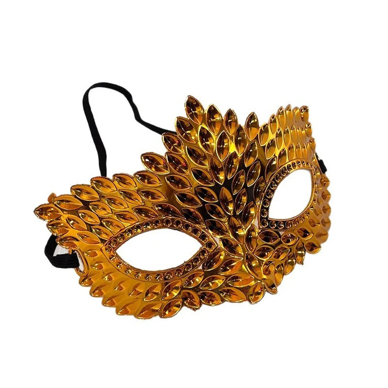Plastic Halloween Mask Electroplated Decorative Costume Mask Party Masquerade Mask Delicate For Birthday Party Carnival Parade