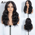 NOBLE Synthetic Lace Front Wig 20 Inch 6X4 Dark Brown Body Wave Natural Hairline Heat Resistant For Brazilian Women Lace Wig