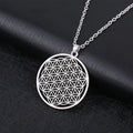 My Shape Flower of Life Mandala Necklace for Women Pendant Sacred Geometry Aesthetic Choker Fashion Jewelry Gifts Link Chain