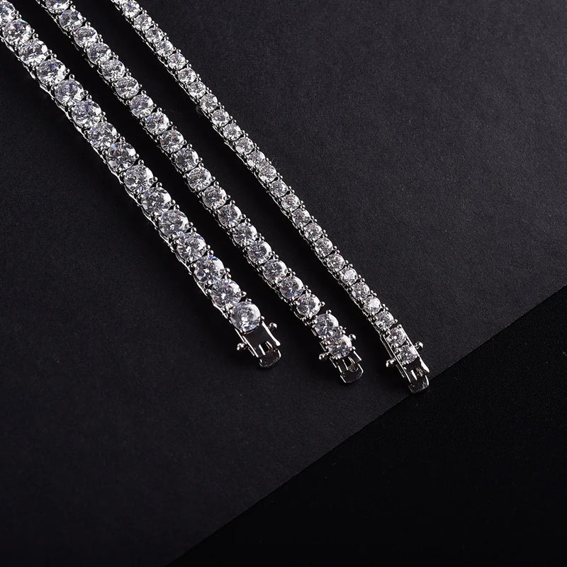 D VVS1 Moissanite Tennis Necklace For Women Top Quality 100% 925 Sterling Silver Sparkling Party Fine Jewelry