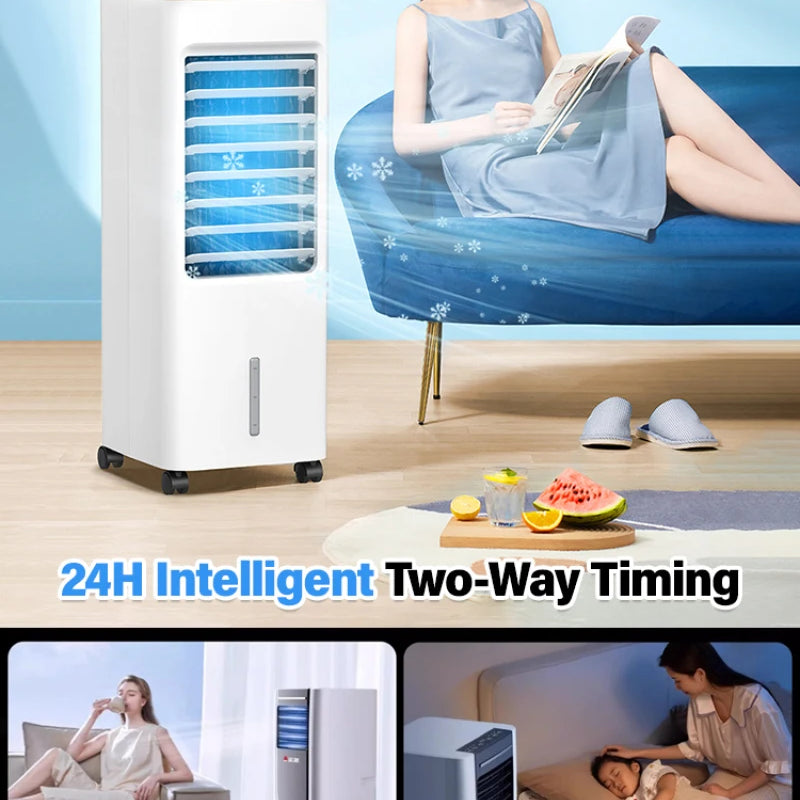Household Small Chiller Mobile Refrigeration Air Conditioner European Standard Floor Standing Refrigeration Air Conditioning Fan