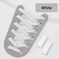 Magnetic Lock Shoelaces Without ties 8mm Wide Flat Elastic Laces Sneakers Tennis No Tie Shoe laces Easy Use Shoes Accessories