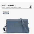 Zency New Soft Plain Color Leather Bag Multiple Pockets Women's Bag Genuine Leather Shoulder Crossbody Versatile Commuting Bag