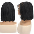 Synthetic Crochet Braids Wig for Black Women Short Wigs with Baby Hair 13*4 Lace Frontal Braiding Hair Black Glueless Wig
